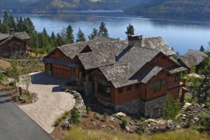 Lakeside cabin with scenic mountain views