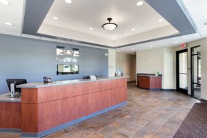 Ellenbecker Eye Clinic Eye clinic reception area interior design