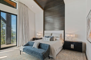 Black Rock Residence #6 Modern bedroom with elegant decor and natural light.