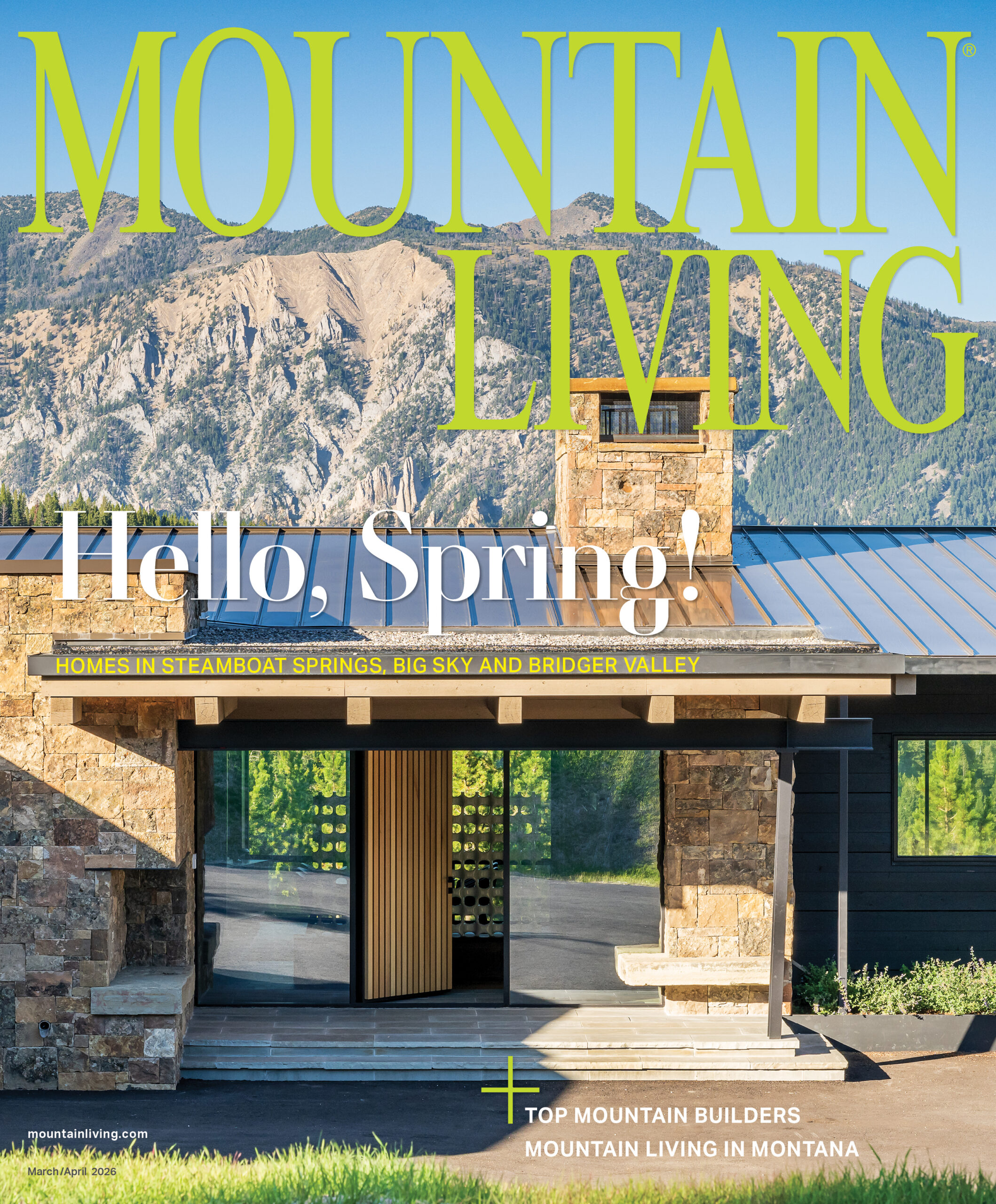 Mountain Living magazine cover featuring spring homes.